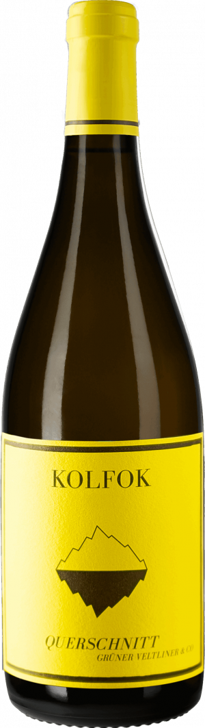 Kolfok Wein - Produktbild Weinflasche - Querschnitt weiß Grüner Veltliner